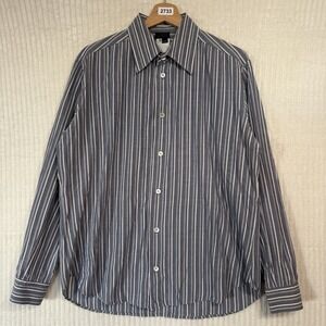 Dolce & Gabbana Men's Button Blue White Striped L/S Shirt Sz 34/48 Made Italy